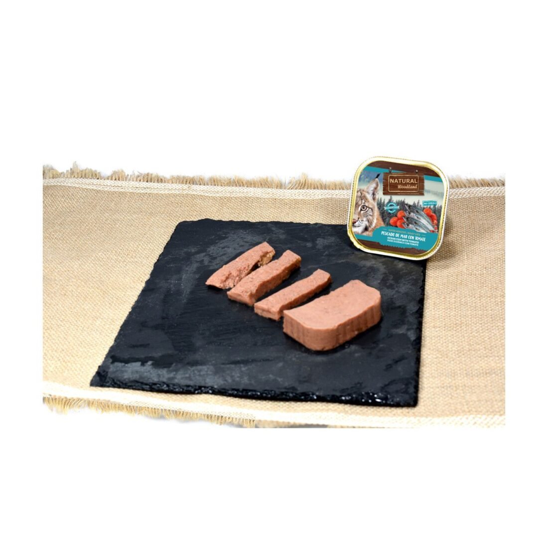 Natural Woodland lata de Pescado de Mar con Tomate – Comida Húmeda Natural para Gatos - Imagen 2