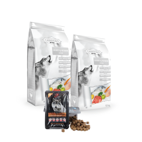 2 Sacos de pienso natural light de pollo carnívoro para perros adultos, alimento bajo en grasa