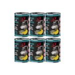 Pack de 6 latas Alpha Spirit sardina con plátano 400 g – comida húmeda natural para perros sin cereales