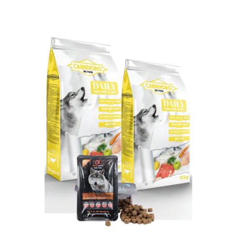 Saco de pienso Carnívoro Daily Ternera para perros, alimento natural con carne de ternera