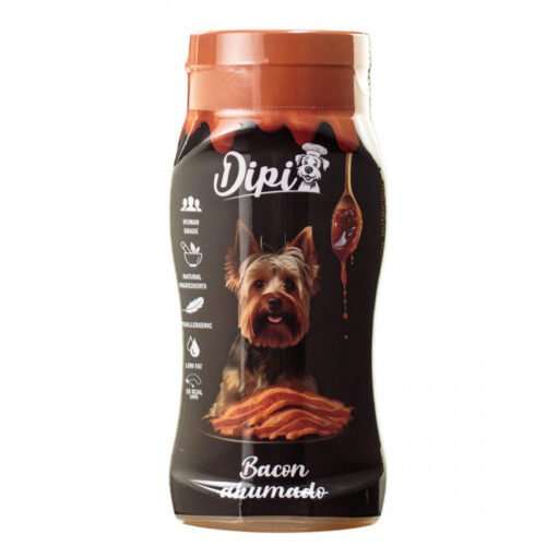 Salsa de bacon ahumado para perros Dipi– ¡Más sabor y salud en cada comida, sin necesidad de refrigerar!www.ecomascota.biz-