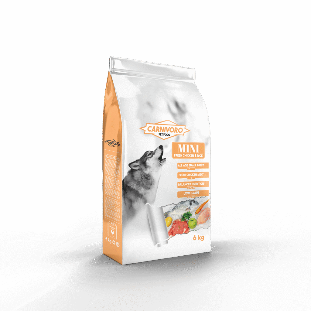 Pienso natural Carnívoro perros pequeños,www.ecomascota.biz