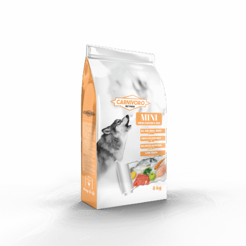 Pienso natural Carnívoro perros pequeños,www.ecomascota.biz