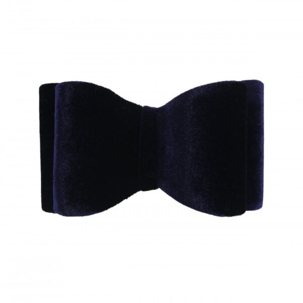 Rwd Pajarita Terciopelo Azul Pequeña 7cm