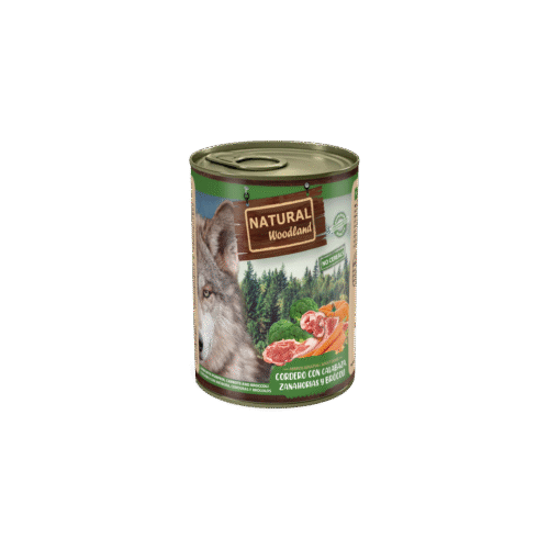 Natural Woodland - Cordero con calabaza, zanahorias y brócoli 400 gramos