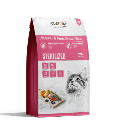 Pienso natural para gatos esterilizados con salmón y pollo – Custom Sterilized