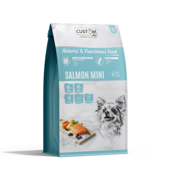 Pienso Custom Salmon Mini con salmón y arroz integral para perros pequeños sin cereales