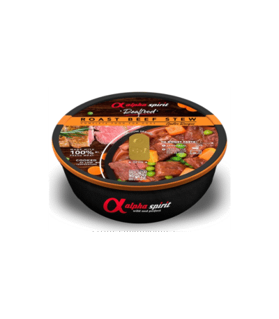 Alpha Spirit estofado de ternera para perros – comida húmeda natural sin cereales 97% carne fresca