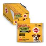 Pedigree comida húmeda para perros pollo y buey con verduras en salsa multipack 4x100 g